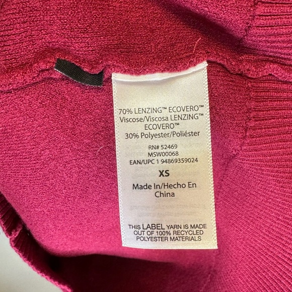 Women’s maroon lightweight crewneck sweater cozy soft and fitted plus size XS - Picture 6 of 11